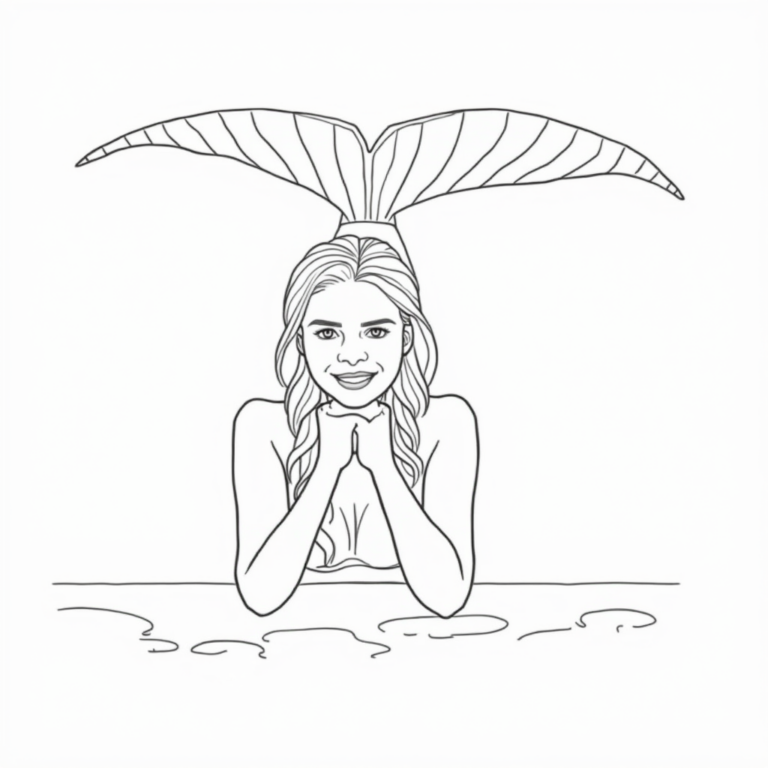 lächelnde Meerjungfrau