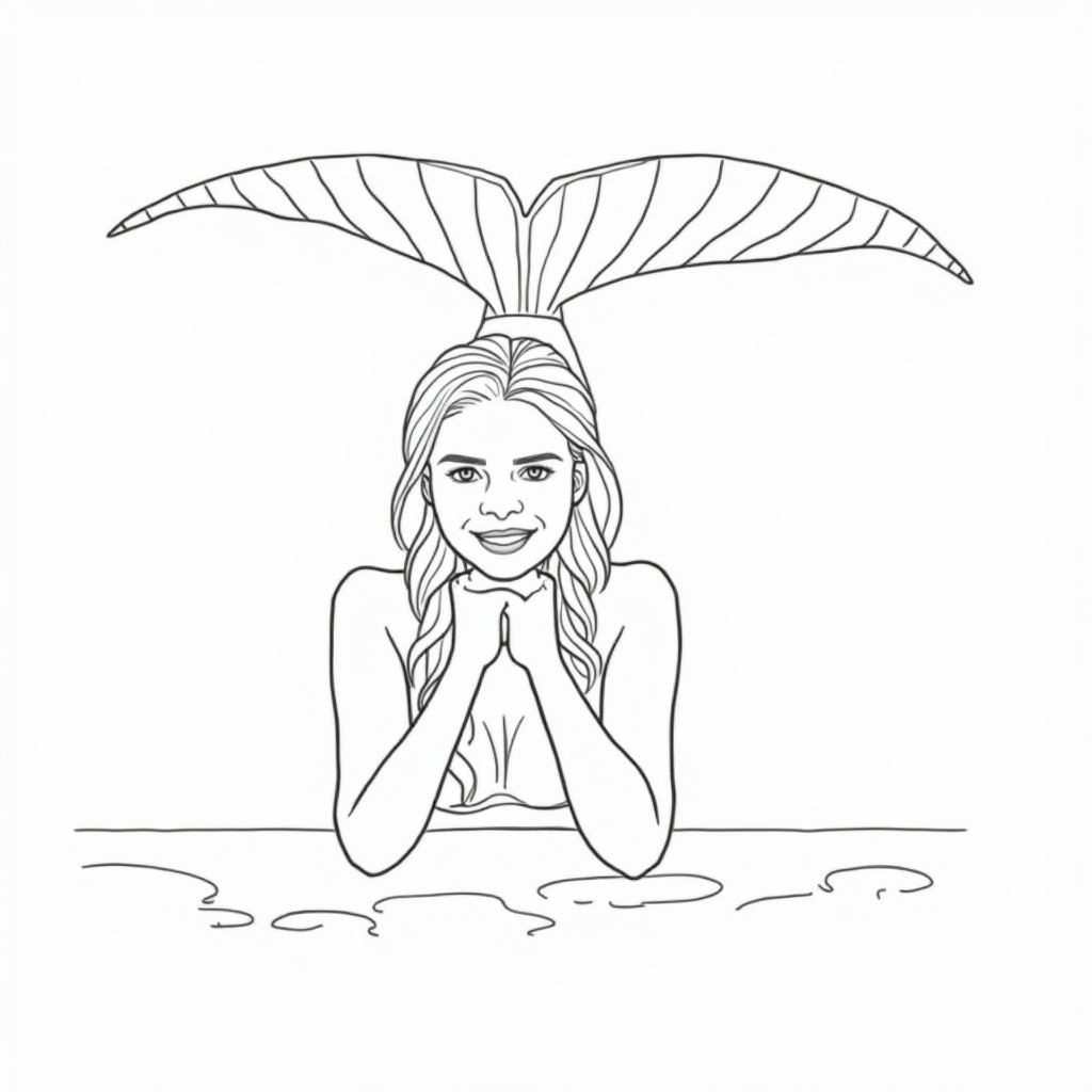 lächelnde Meerjungfrau