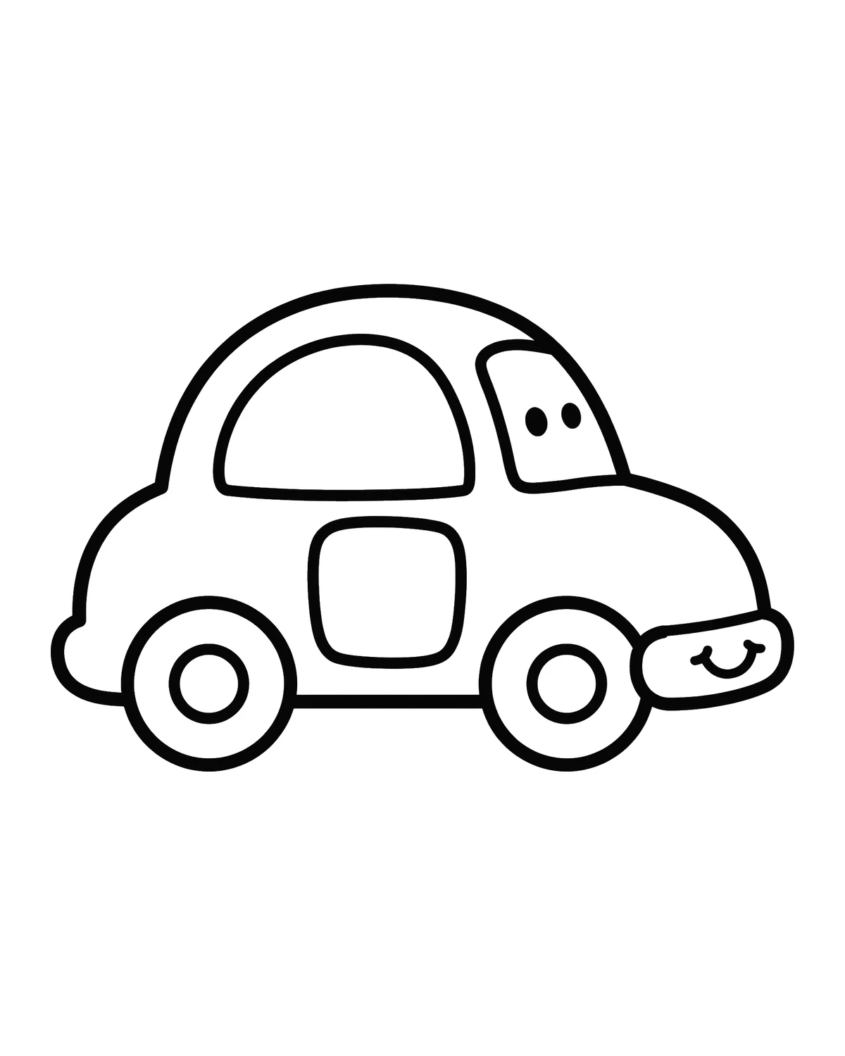 Ausmalbild Auto zum Ausdrucken