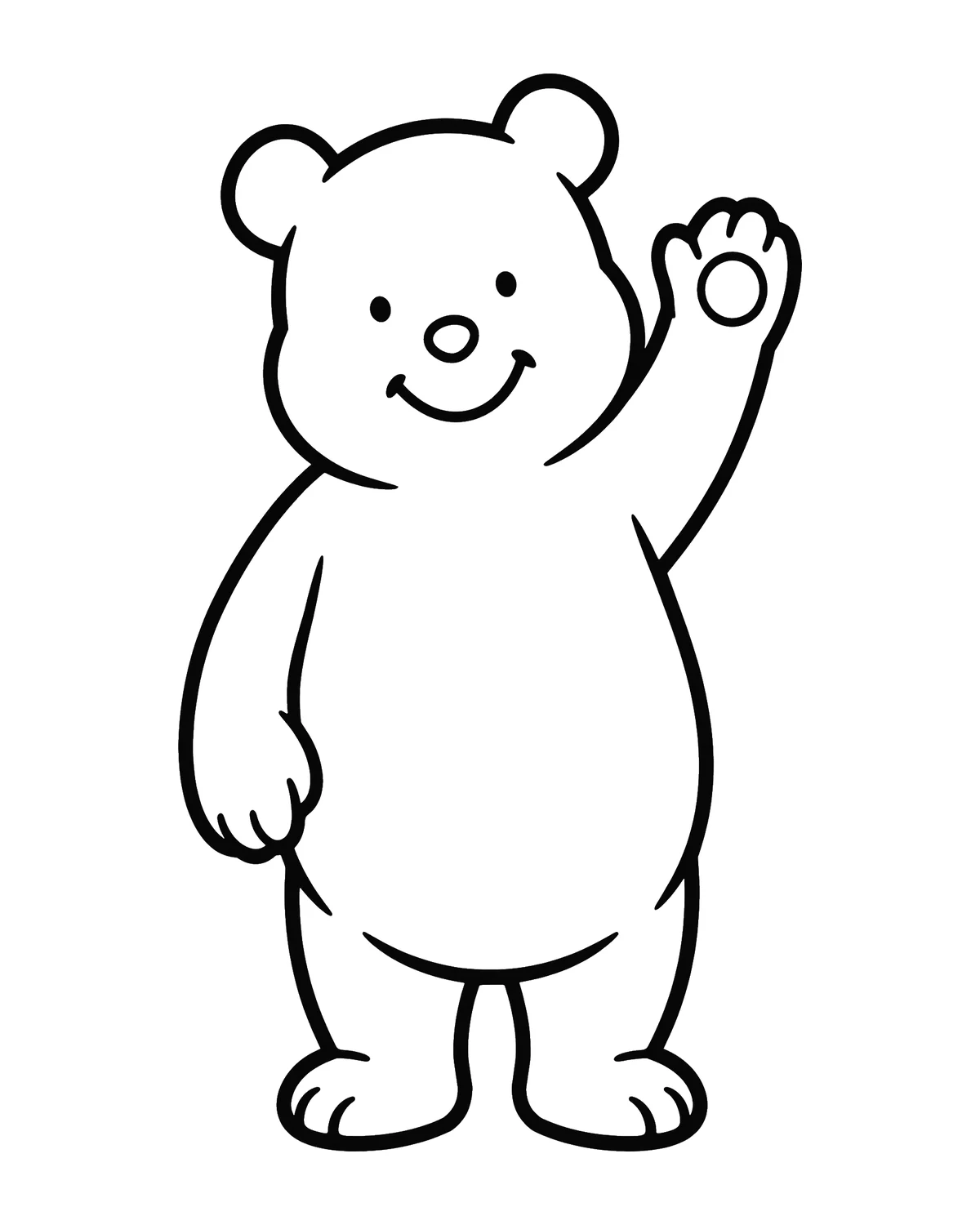 Ausmalbild Bär zum Ausdrucken