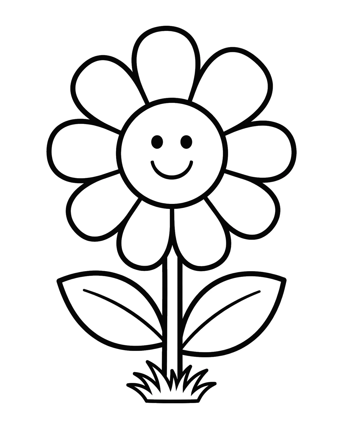 Ausmalbild Blume zum Ausdrucken