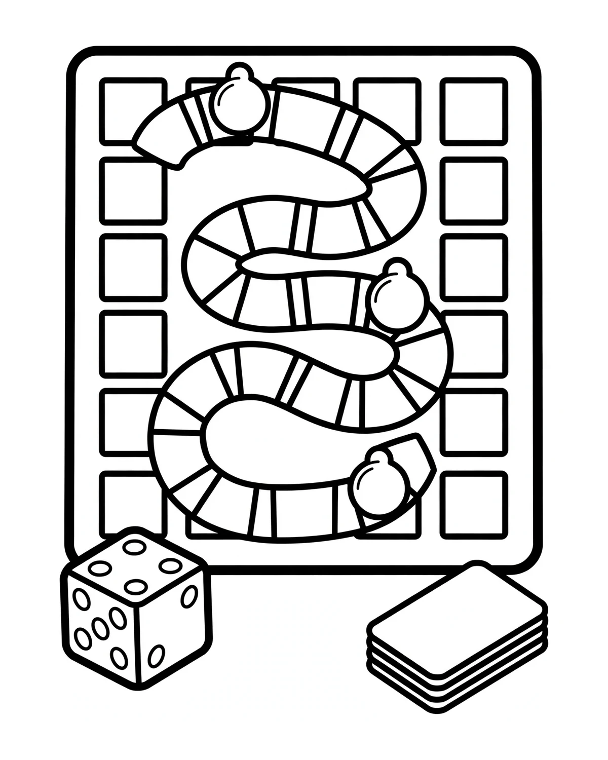 Ausmalbild Brettspiel zum Ausdrucken