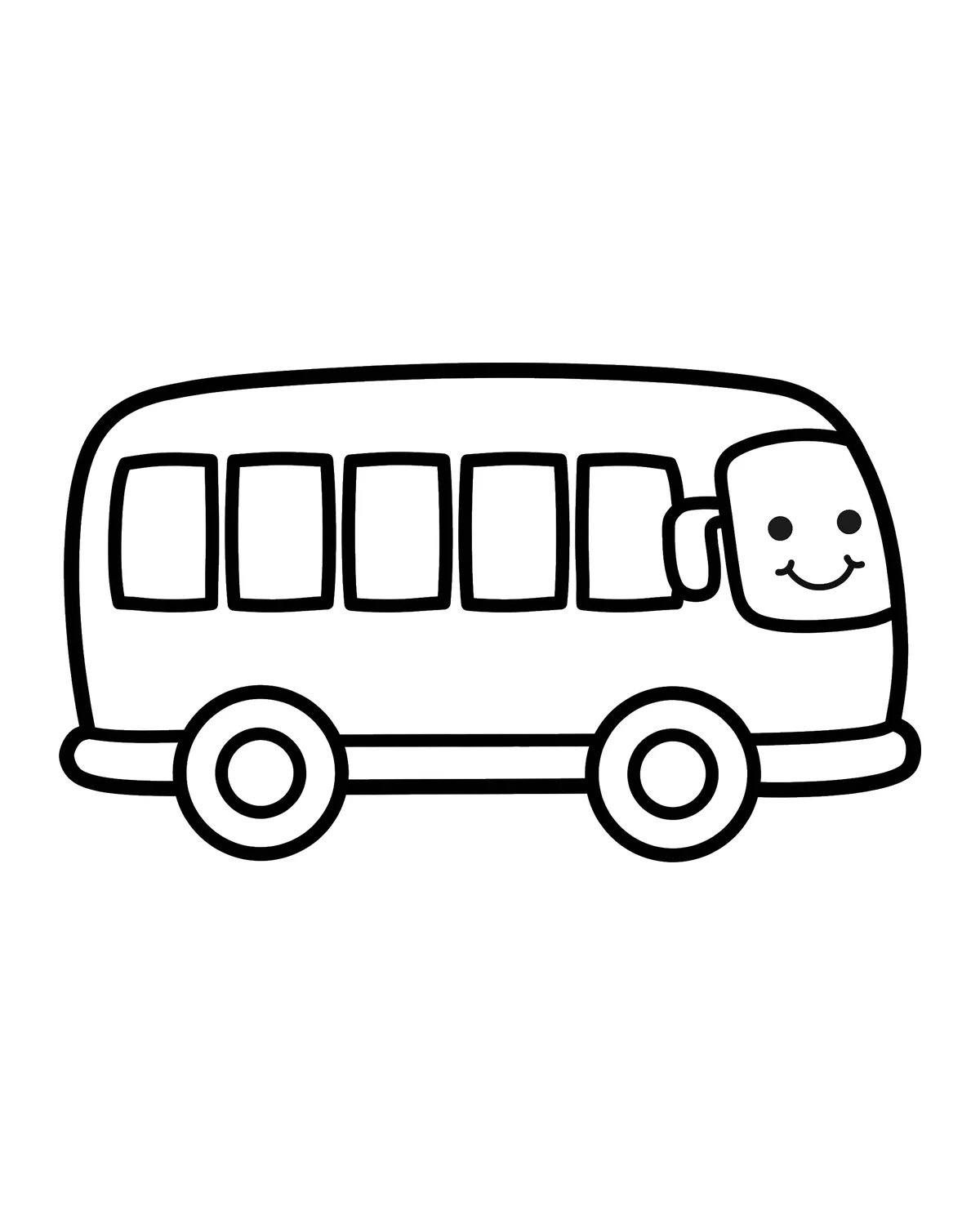Ausmalbild Bus zum Ausdrucken