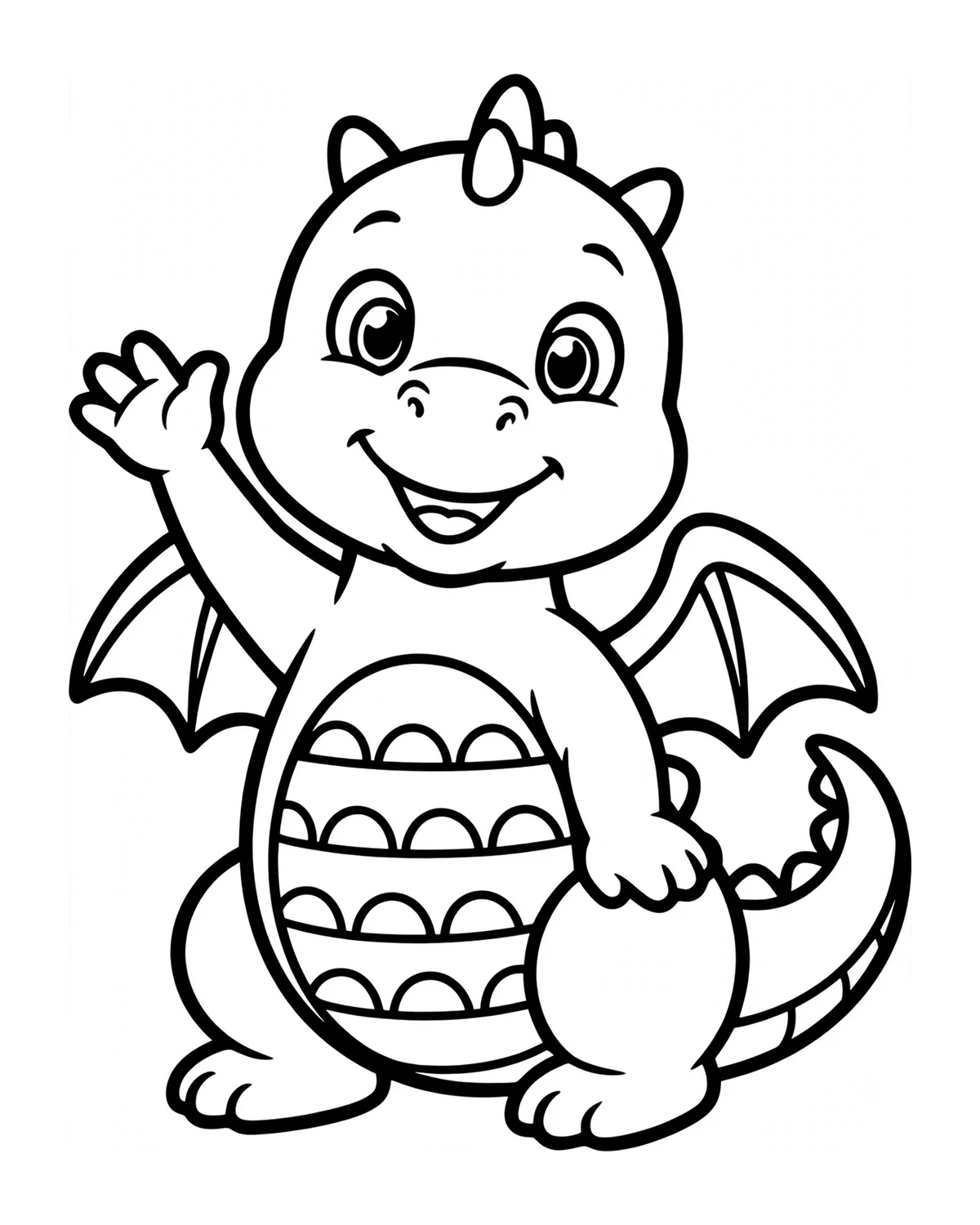 Ausmalbild Drache zum Ausdrucken