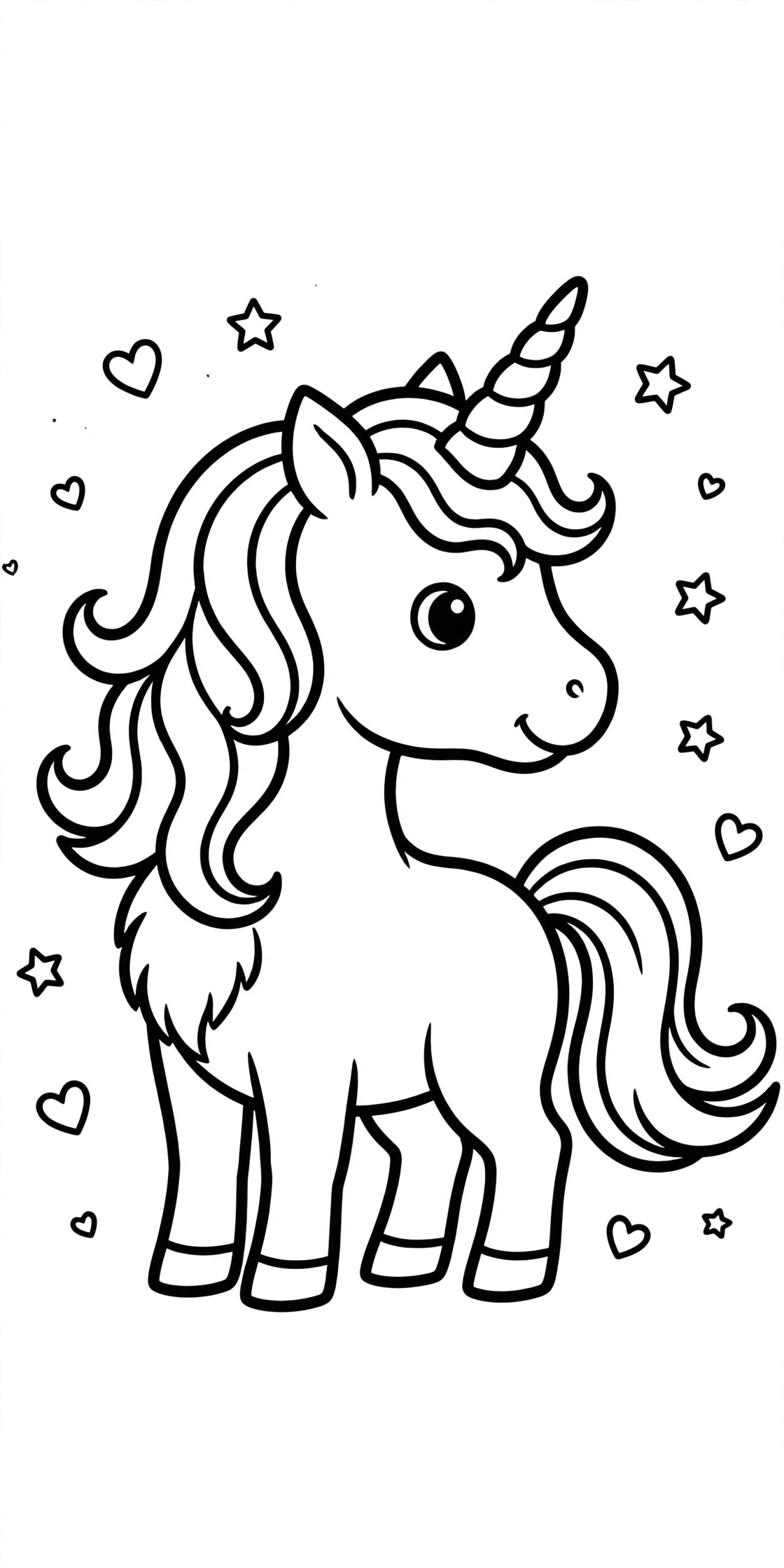 Ausmalbild Einhorn zum Ausdrucken