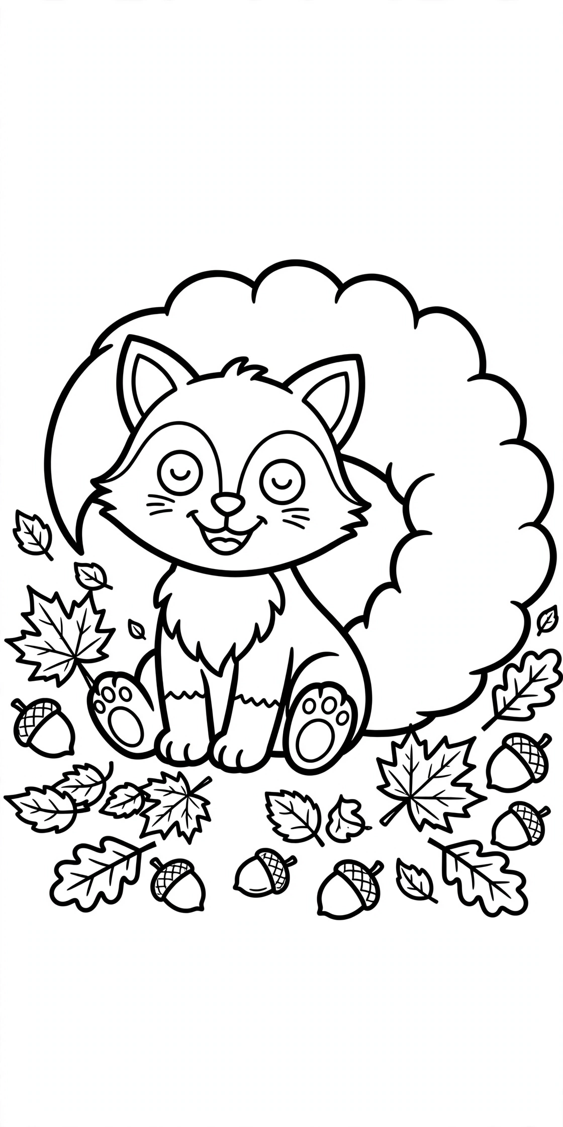Ausmalbild Fuchs zum Ausdrucken