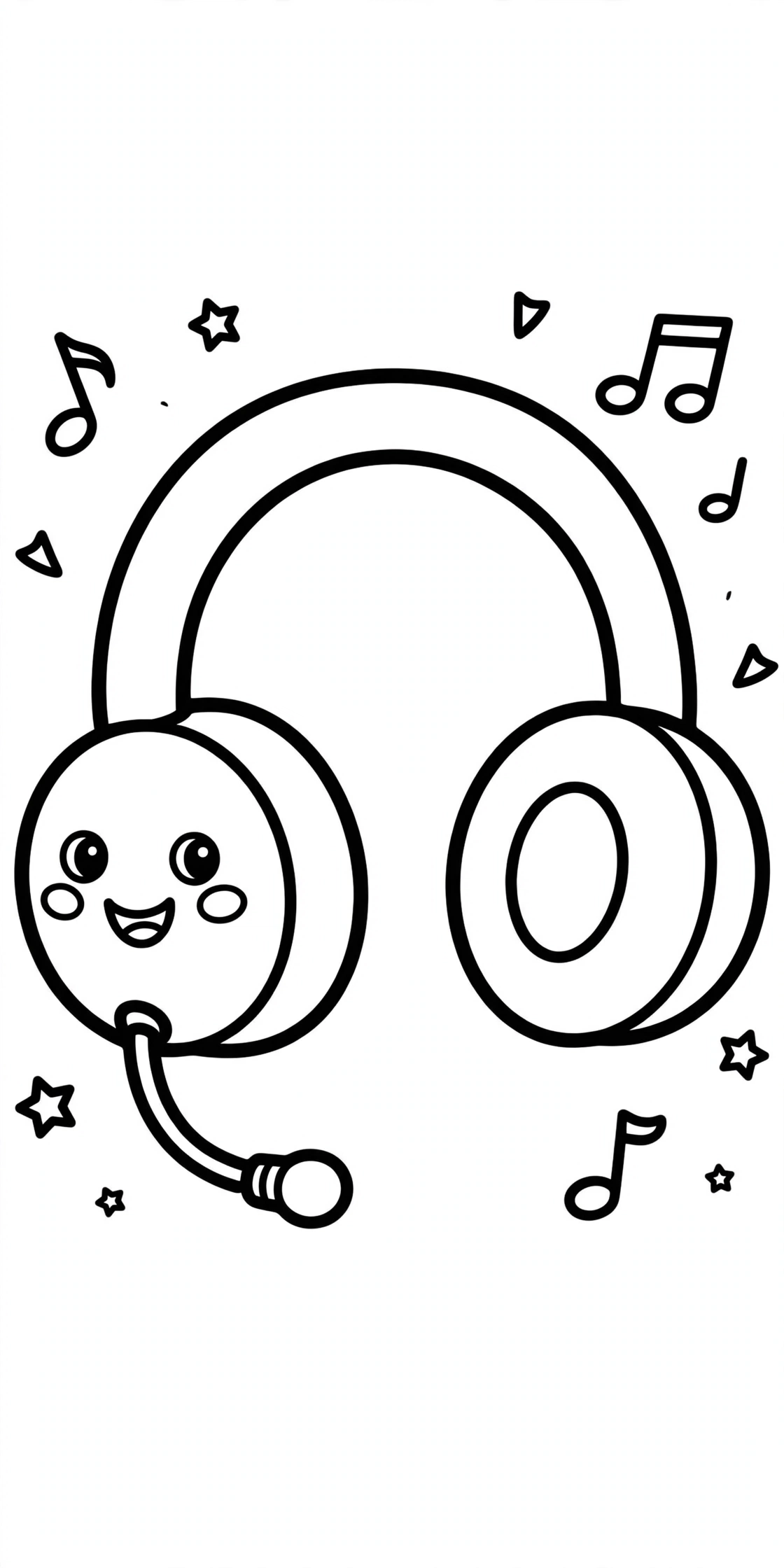 Ausmalbild Gaming-Headset zum Ausdrucken