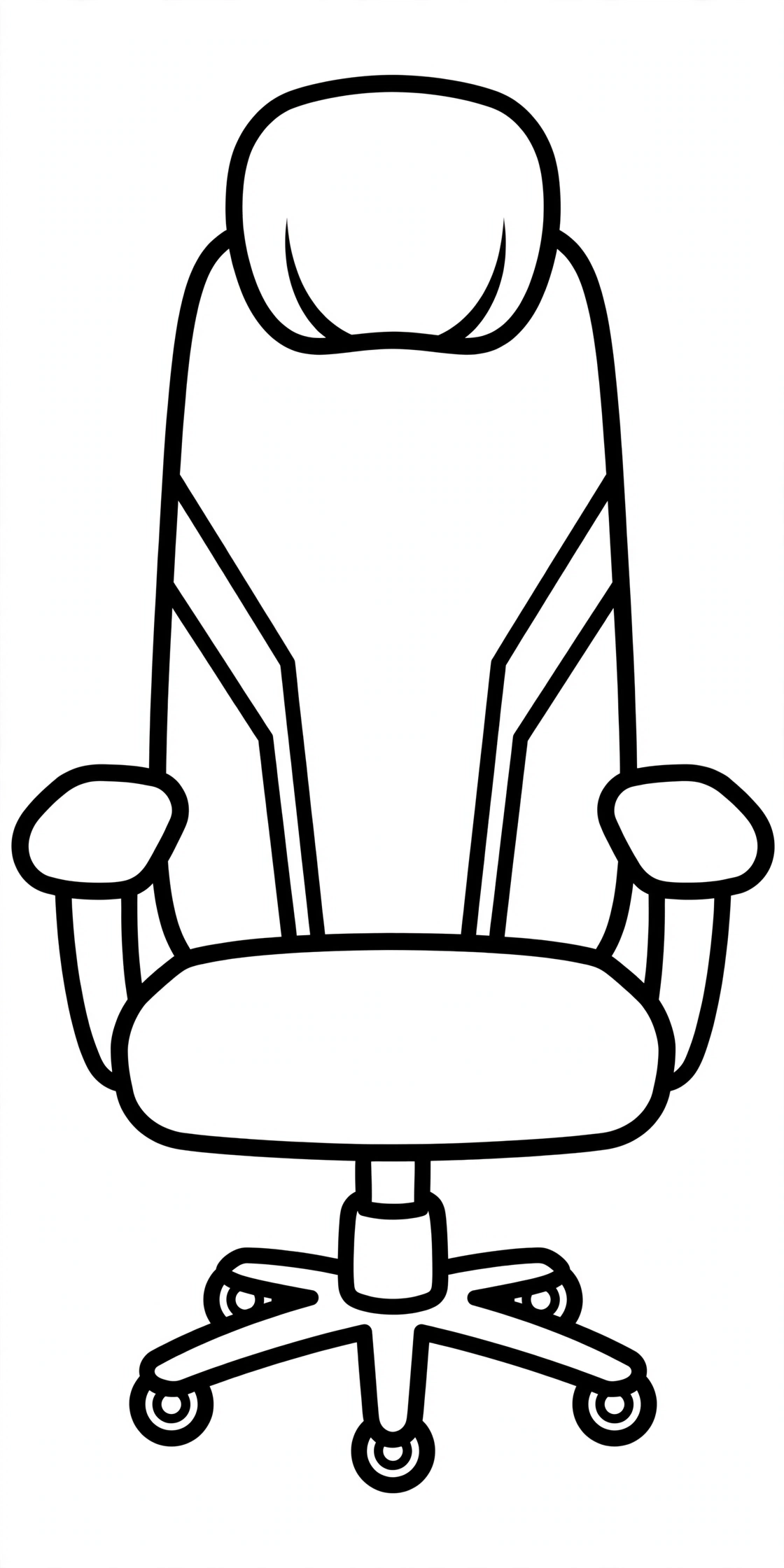 Ausmalbild Gaming-Stuhl zum Ausdrucken