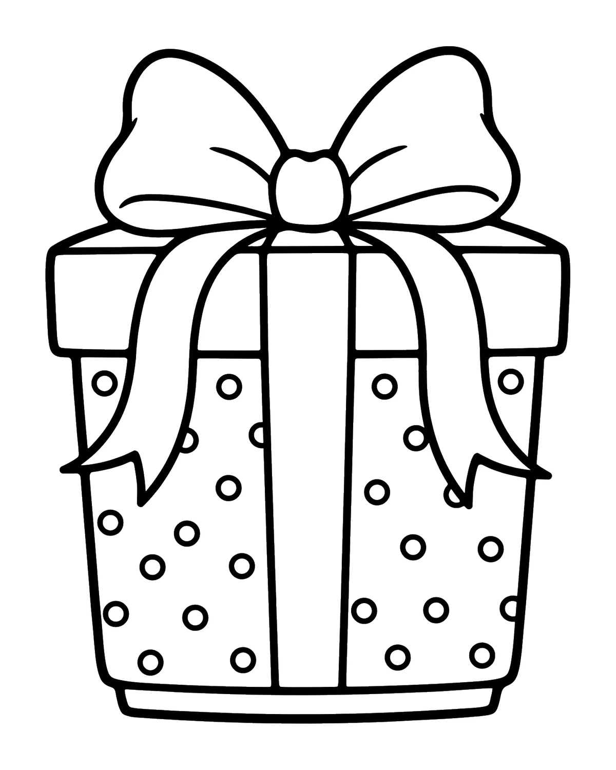 Ausmalbild Geschenk zum Ausdrucken