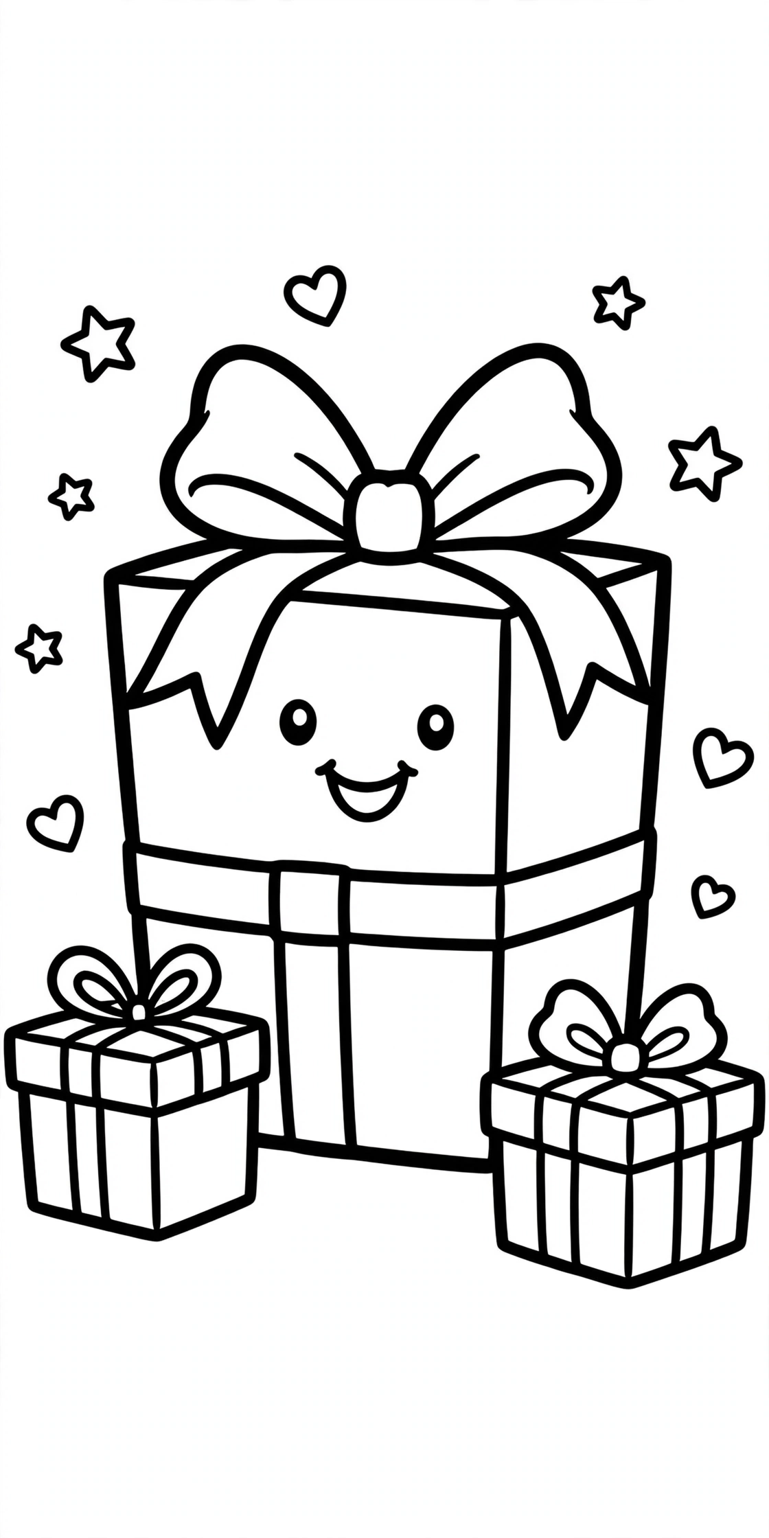 Ausmalbild Geschenk zum Ausdrucken