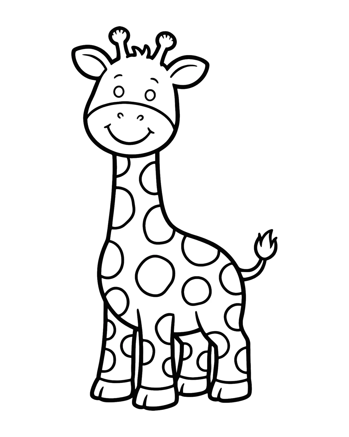 Ausmalbild Giraffe zum Ausdrucken
