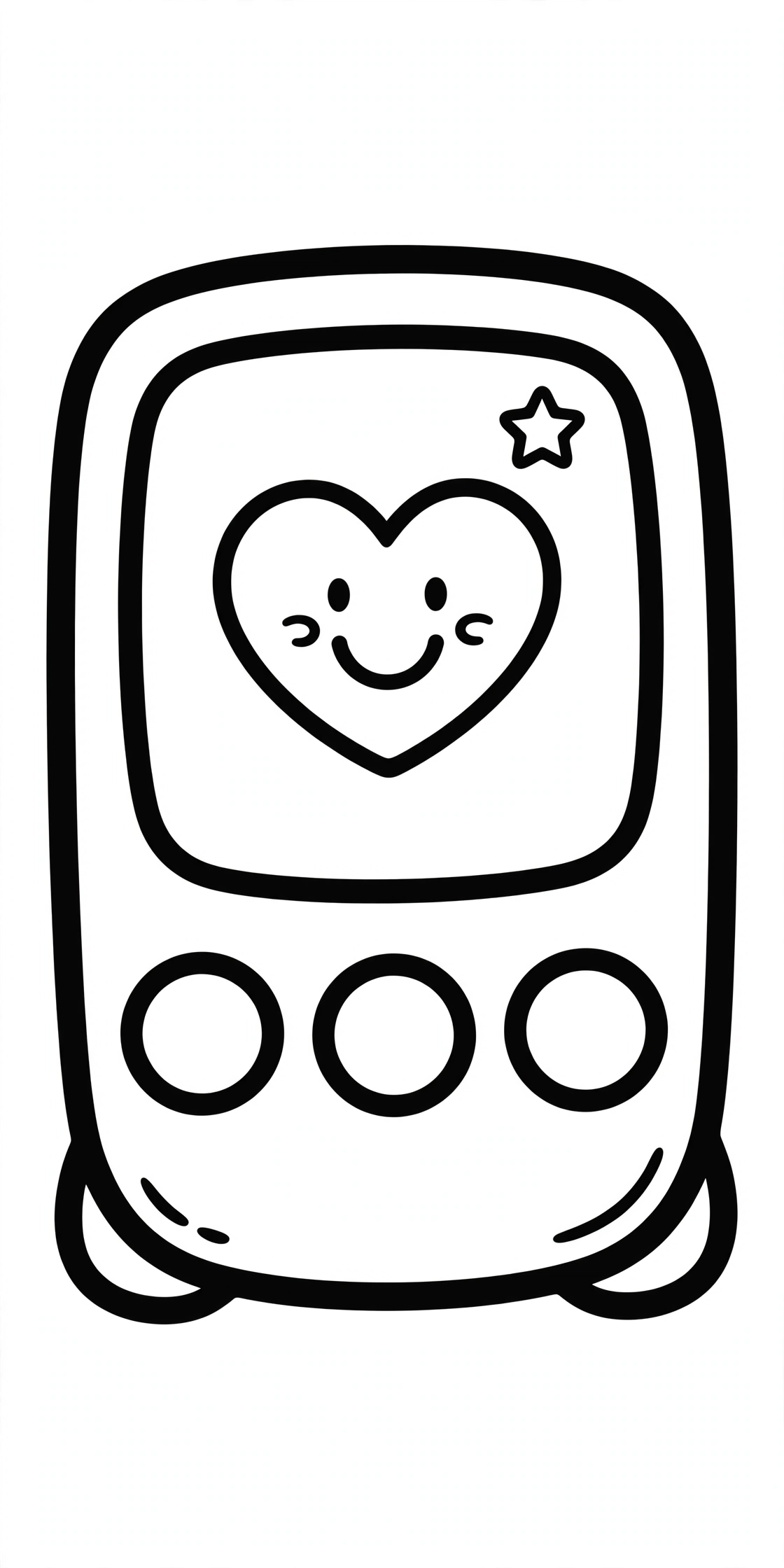 Ausmalbild Handheld-Konsole zum Ausdrucken