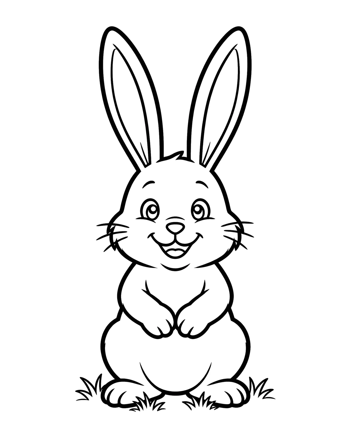 Ausmalbild Hase zum Ausdrucken