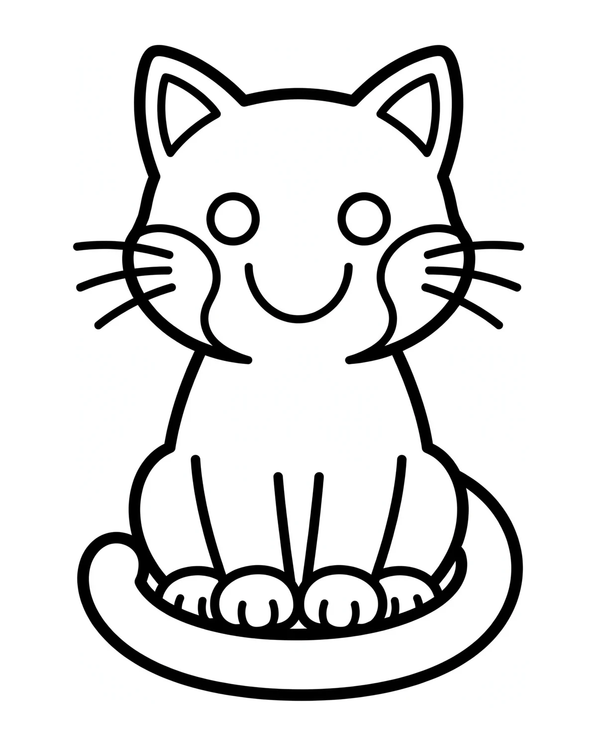 Ausmalbild Katze zum Ausdrucken
