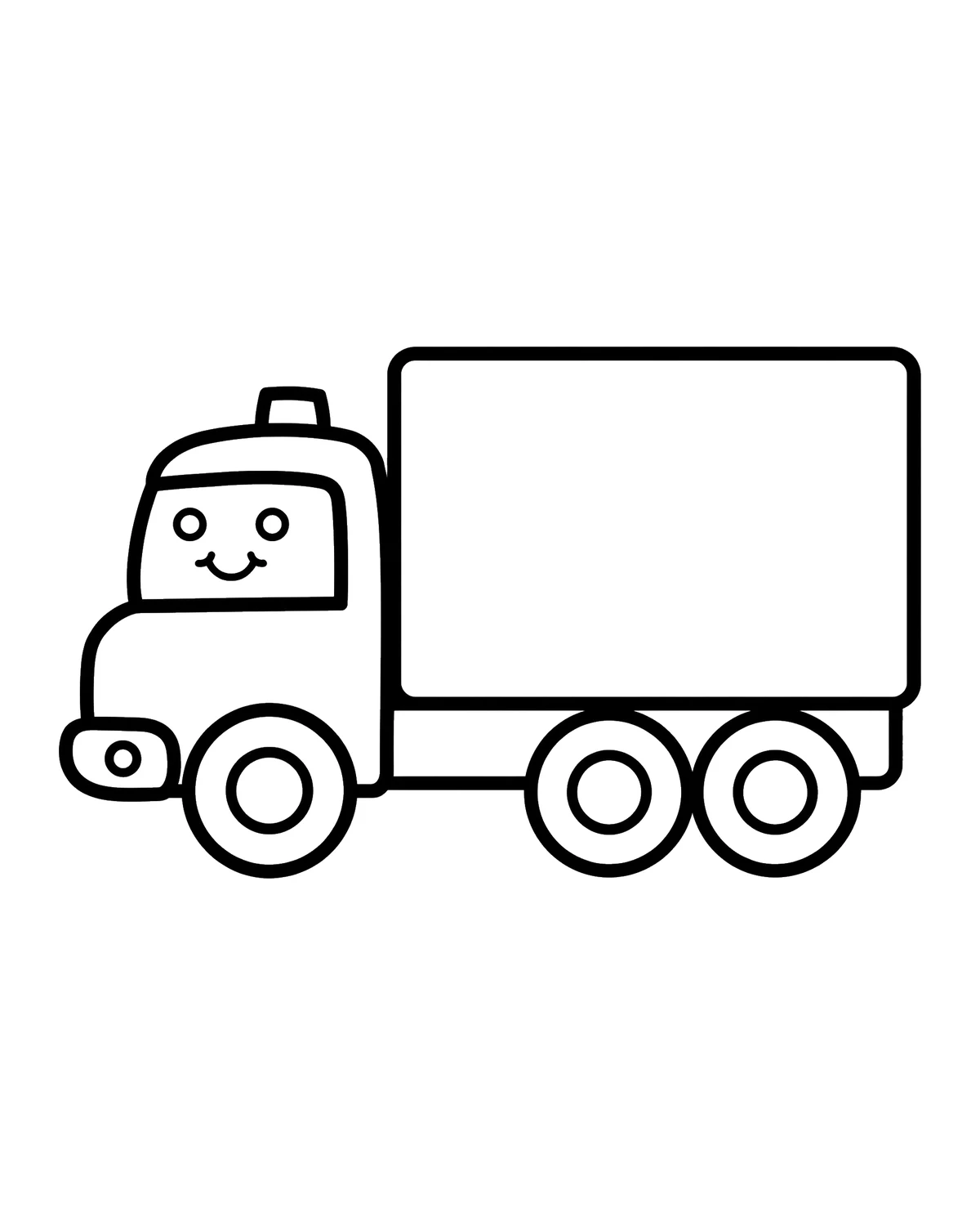 Ausmalbild LKW zum Ausdrucken