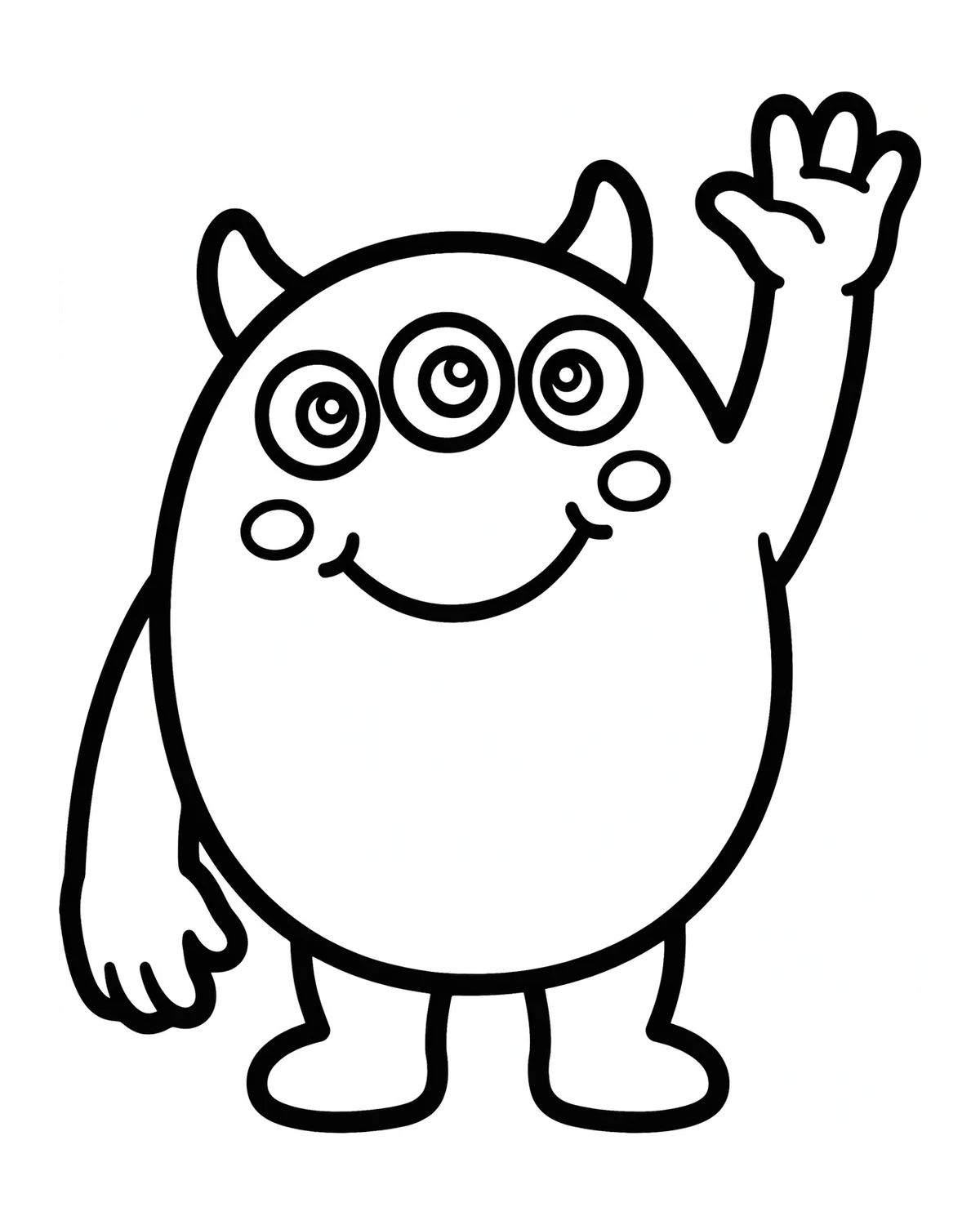 Ausmalbild Monster zum Ausdrucken