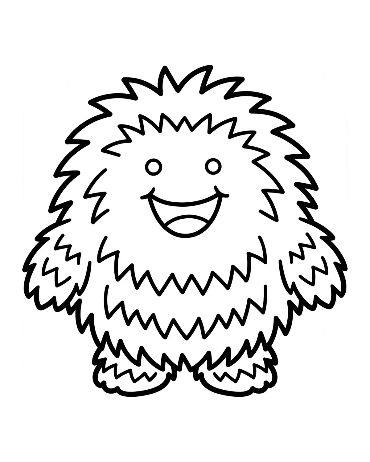 Ausmalbild Zottelmonster zum Ausdrucken