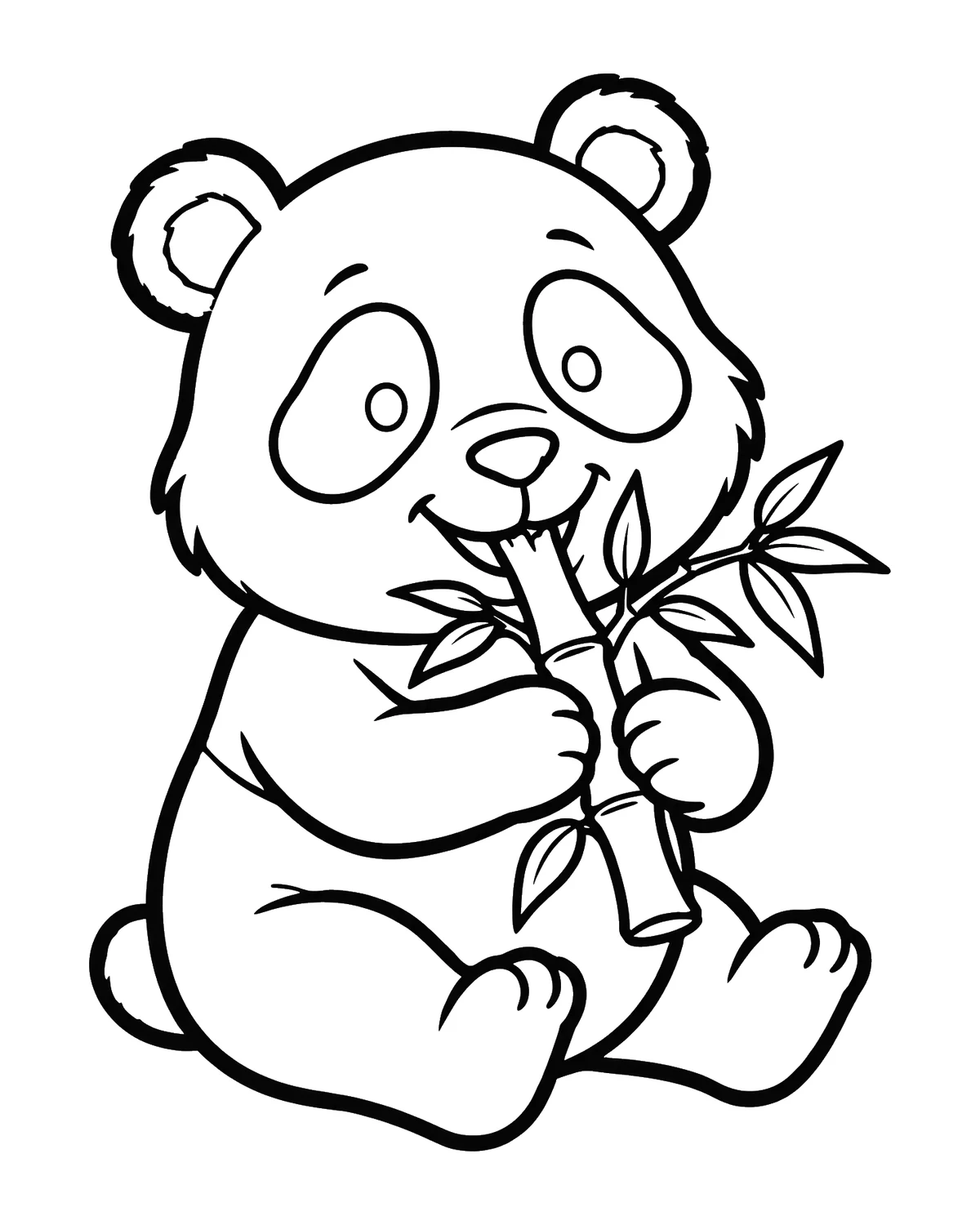 Ausmalbild Panda zum Ausdrucken