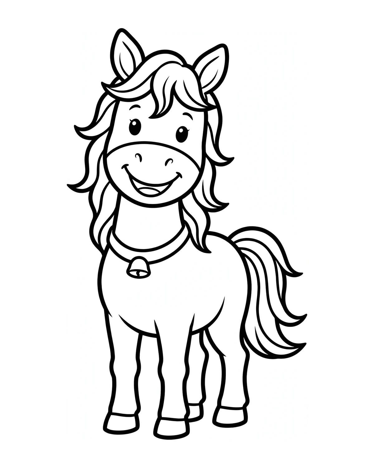 Ausmalbild Pferd zum Ausdrucken