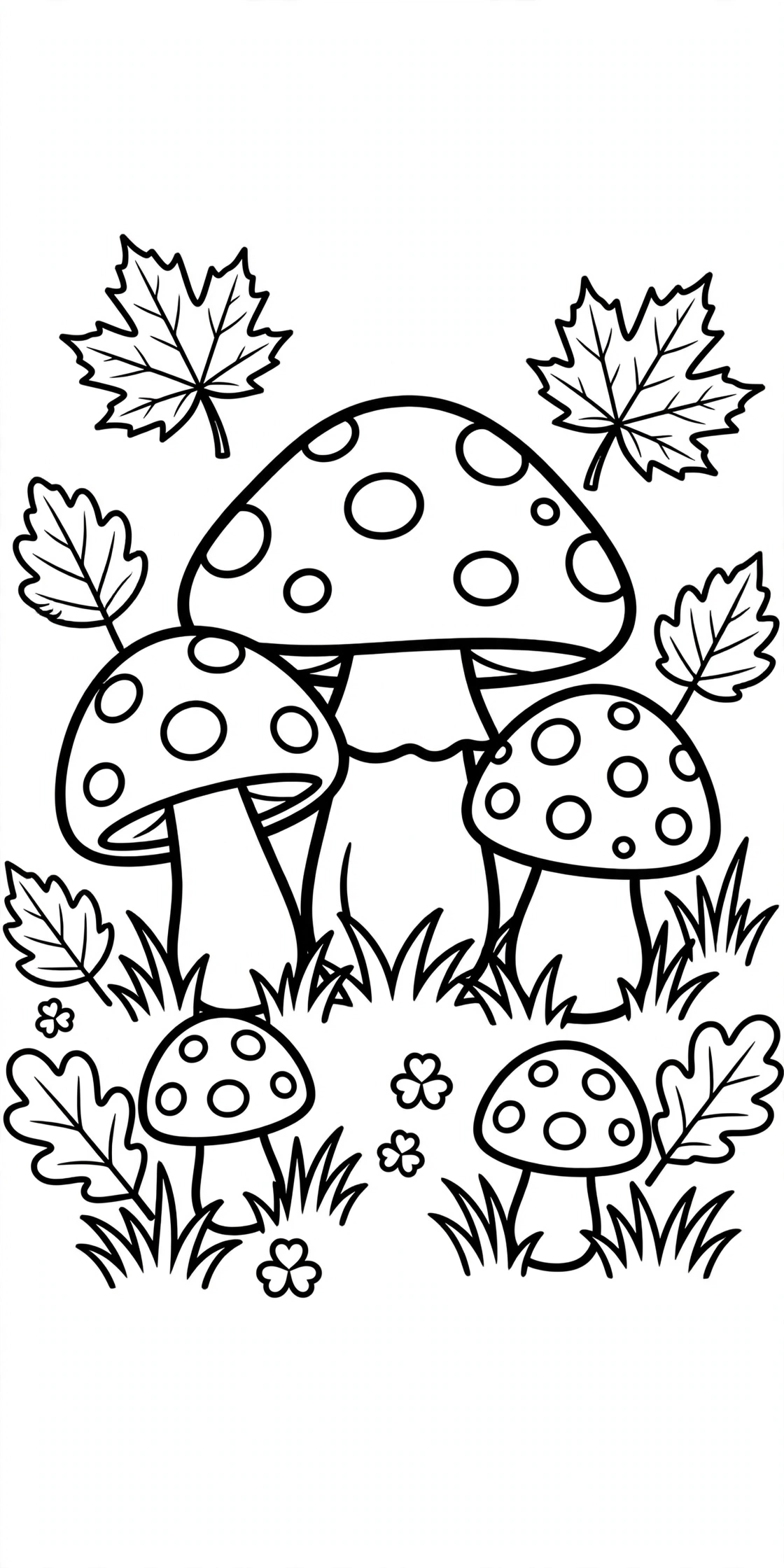 Ausmalbild Pilze zum Ausdrucken