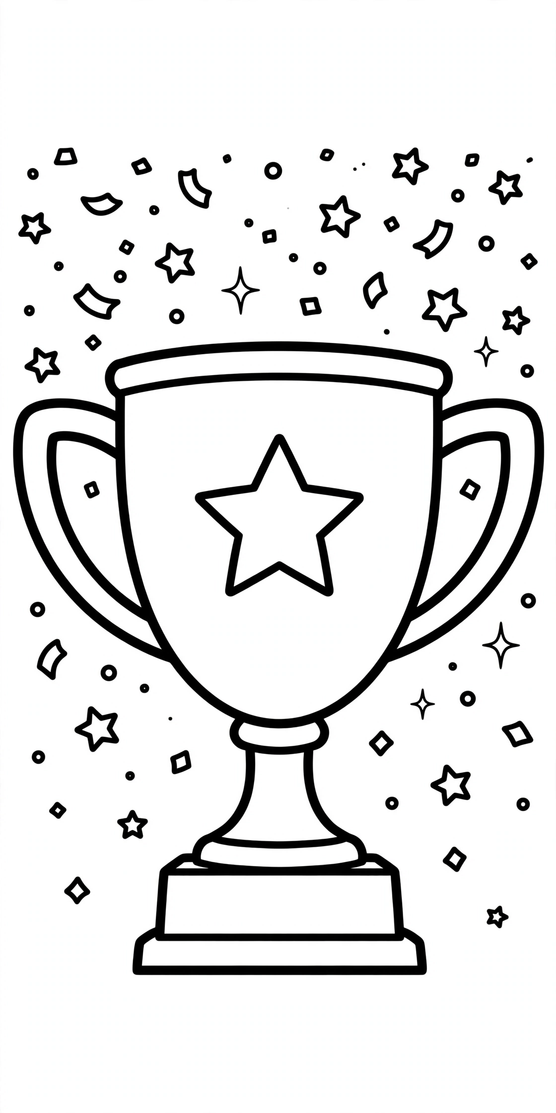 Ausmalbild Gewinnerpokal zum Ausdrucken