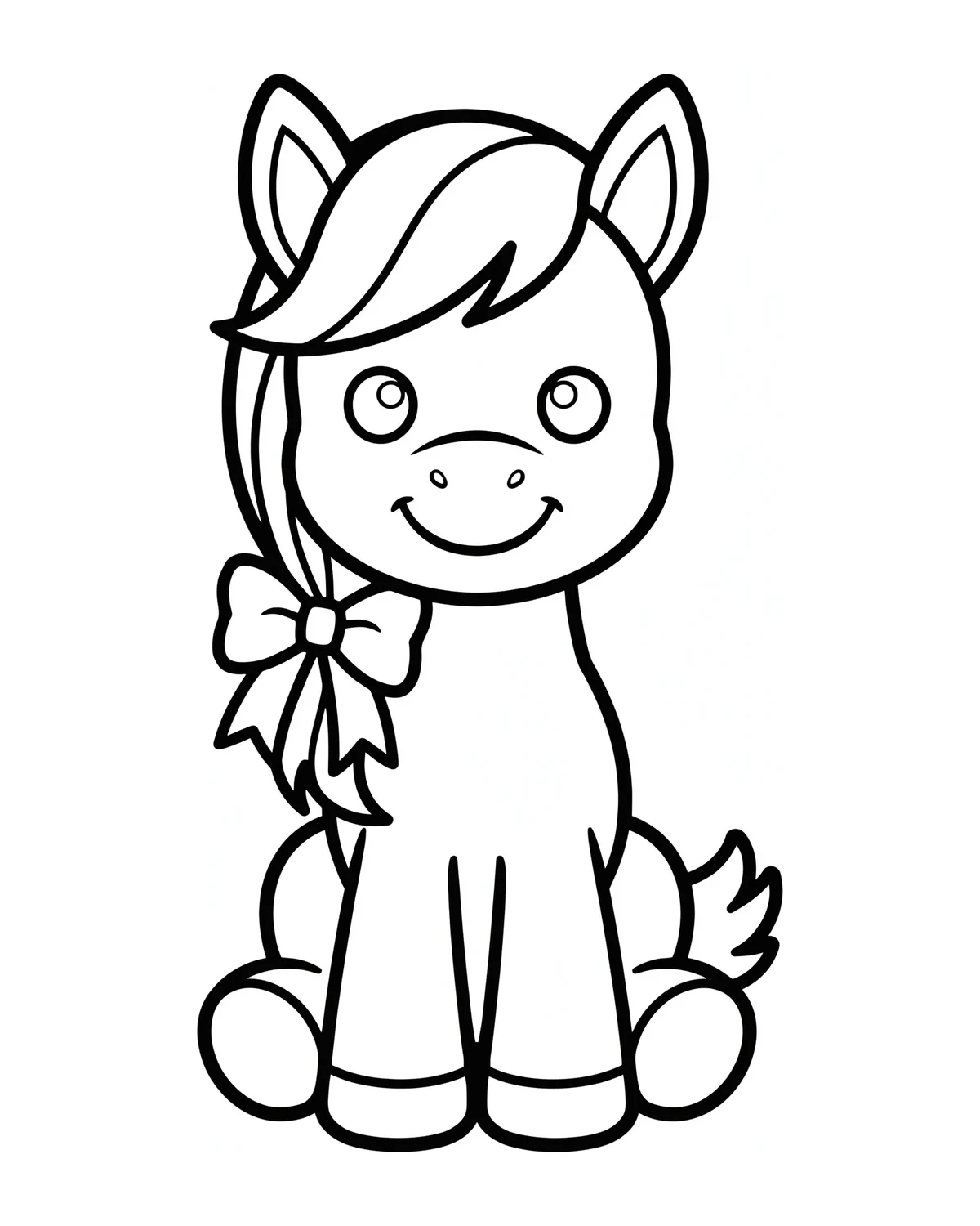 Ausmalbild Pony zum Ausdrucken