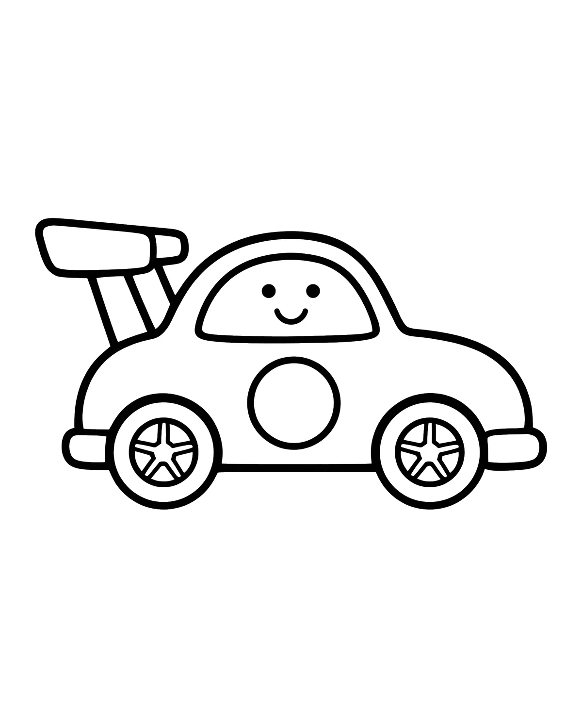 Ausmalbild Rennauto zum Ausdrucken