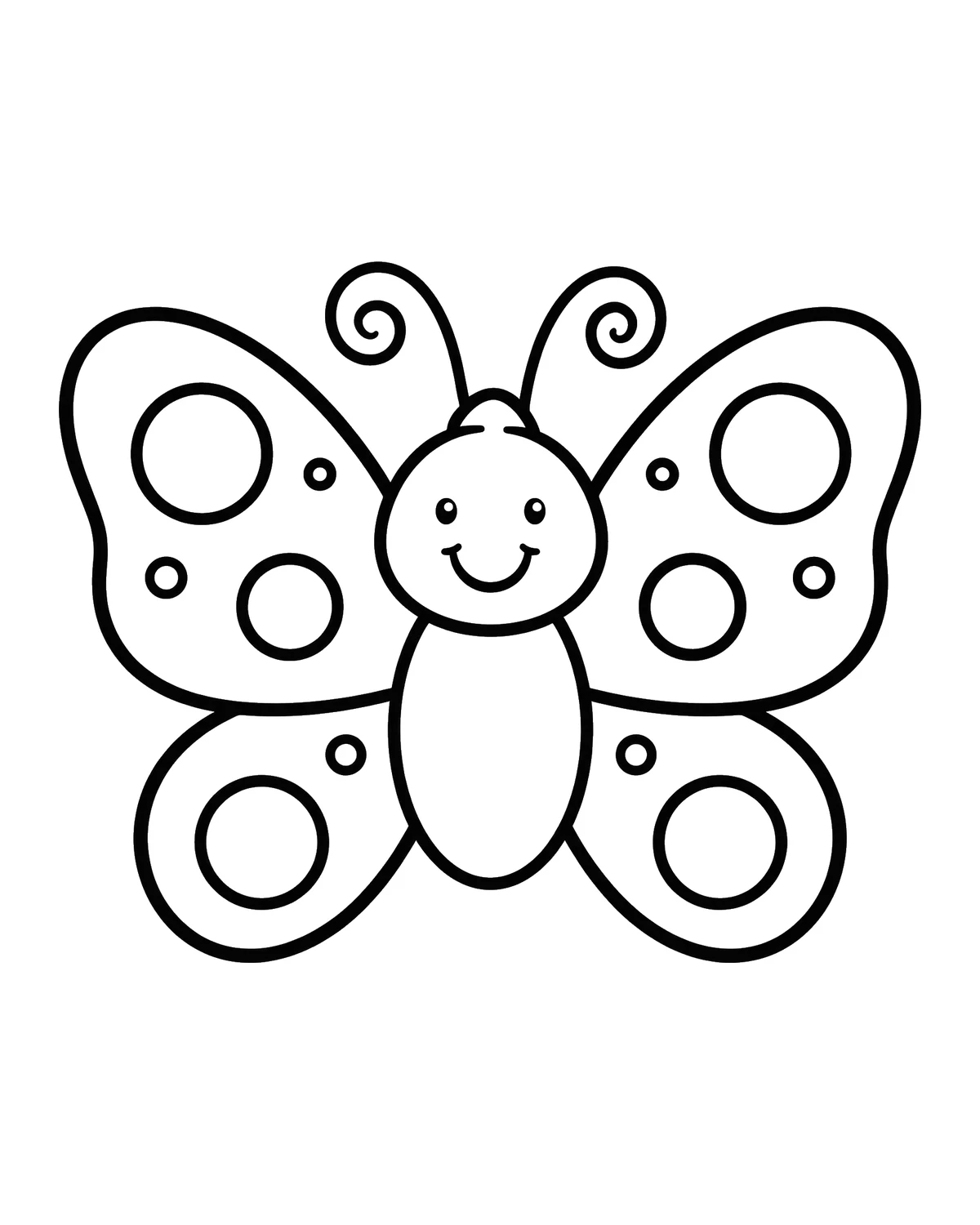 Ausmalbild Schmetterling zum Ausdrucken