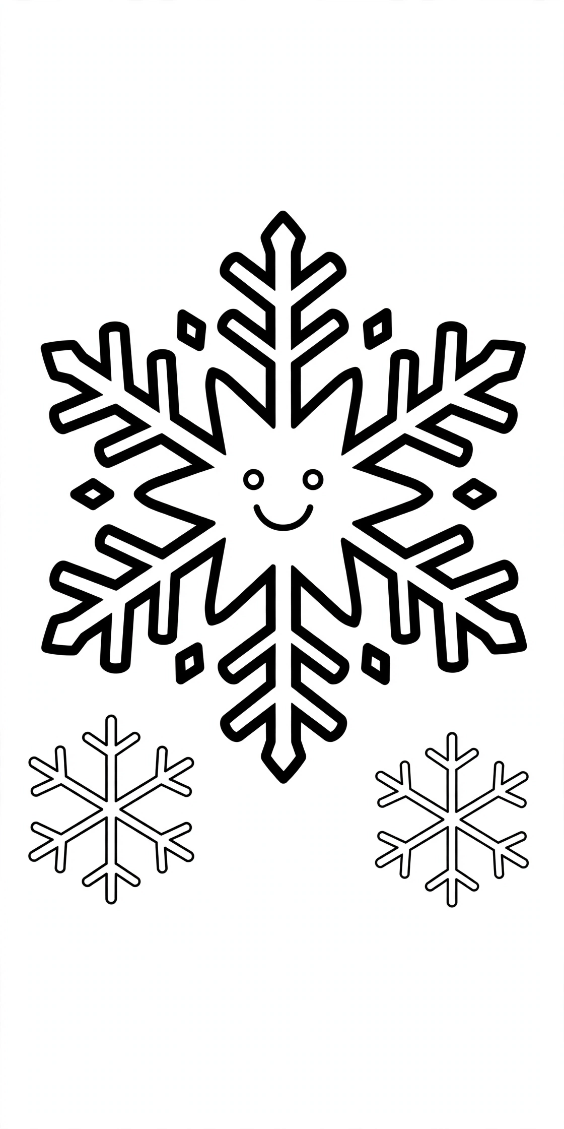 Ausmalbild Schneeflocke zum Ausdrucken