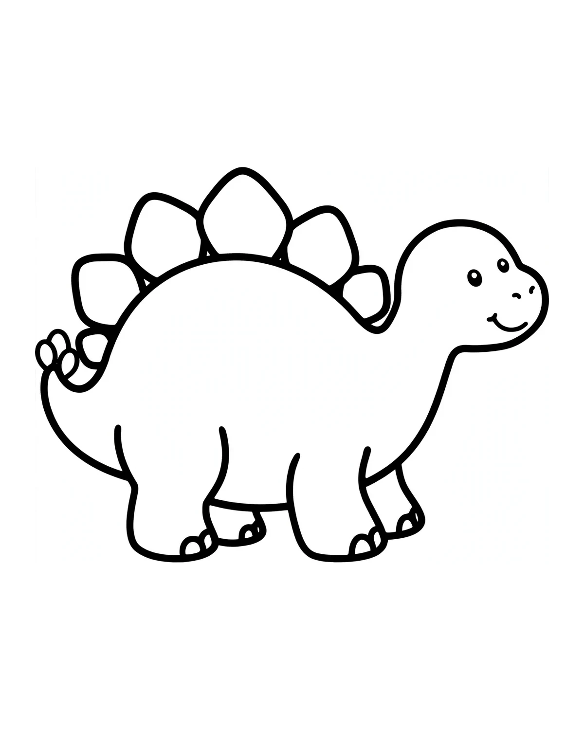 Ausmalbild Stegosaurus zum Ausdrucken