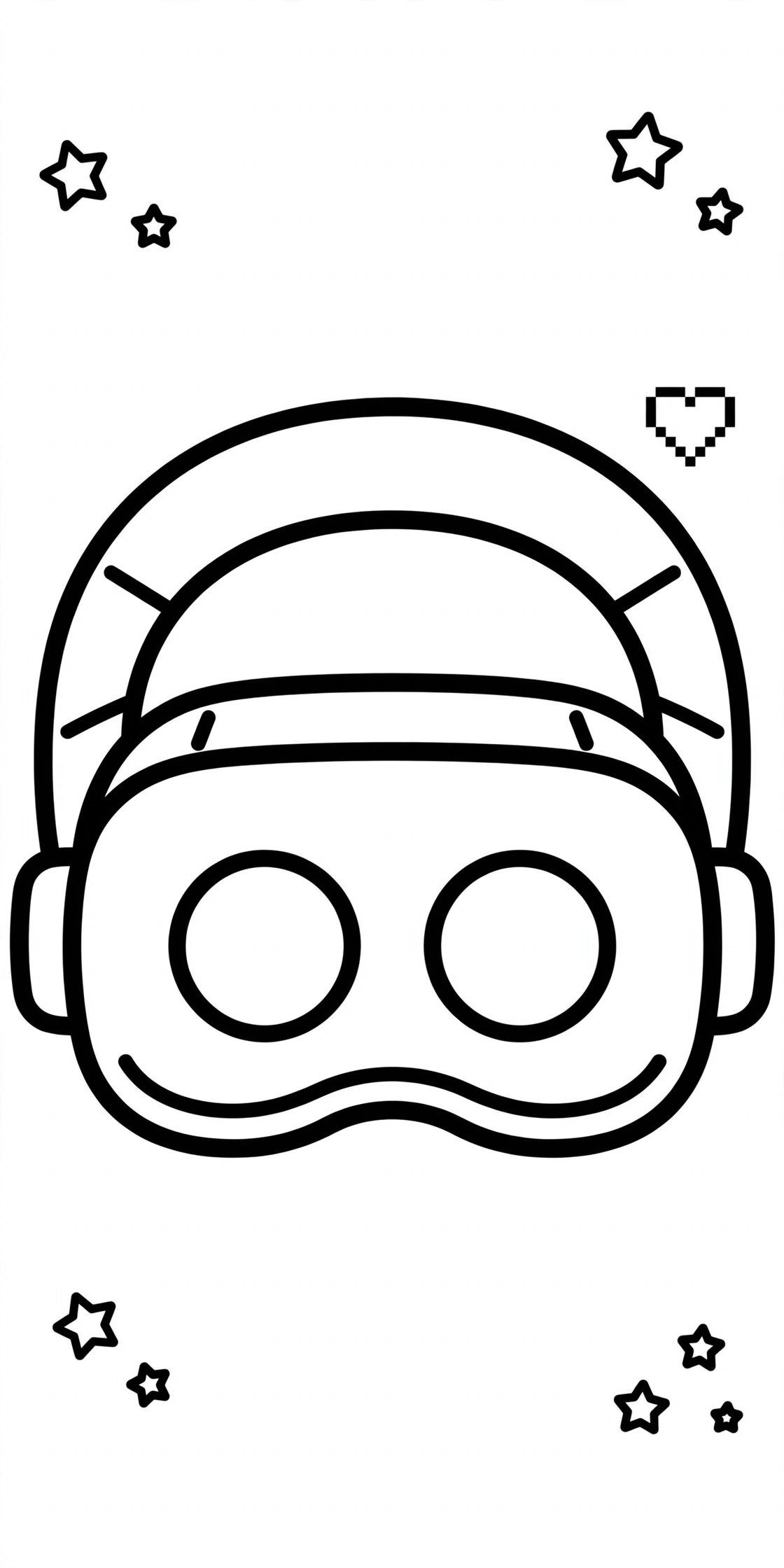 Ausmalbild VR-Brille zum Ausdrucken