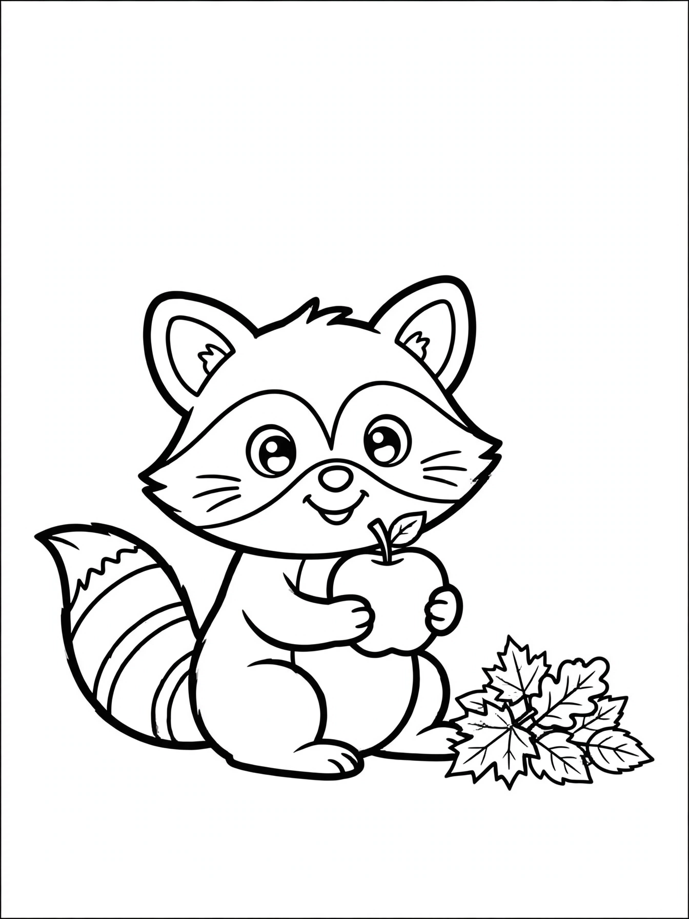Ausmalbild Waschbär zum Ausdrucken