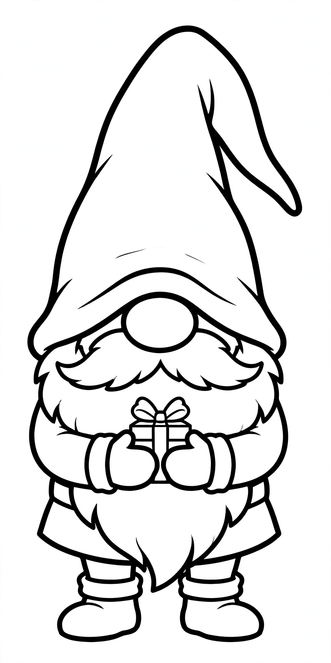 Ausmalbild Weihnachtswichtel zum Ausdrucken