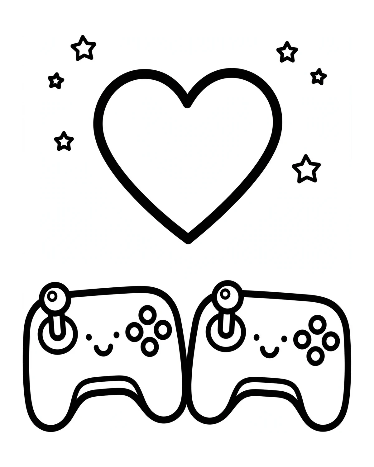 Ausmalbild Zwei Controller zum Ausdrucken